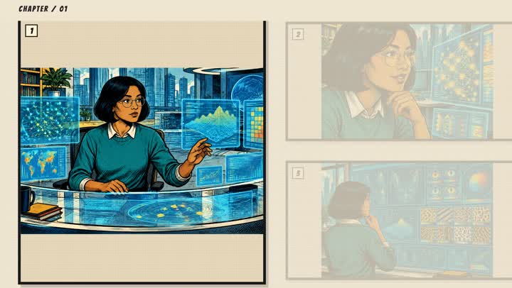 Comic video video template — a frame from the preview